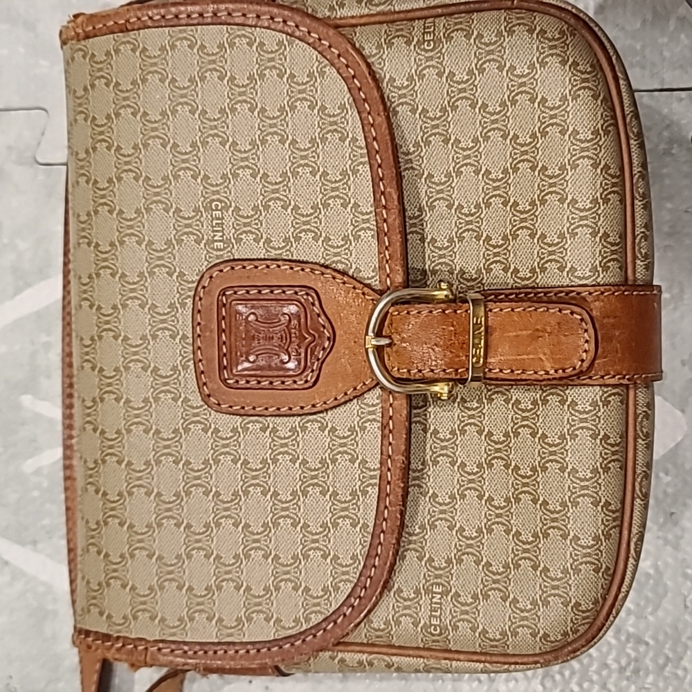 CELINE Macadam Blason Shoulder Cross Body Bag